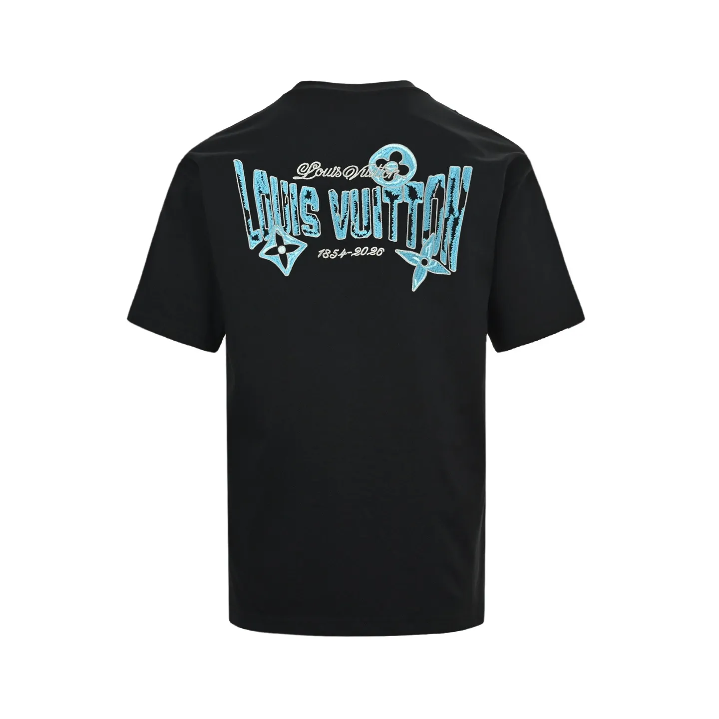 Louis Vuitton/Louis Vuitton 26ss short sleeves with front and rear letter logo embroidery
